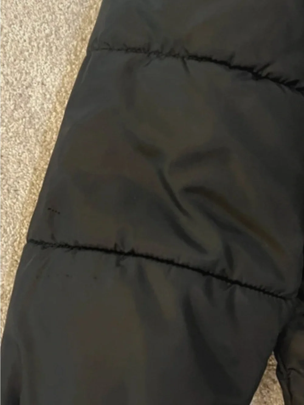 H&M Black Kids Long Puffer Coat with Hood